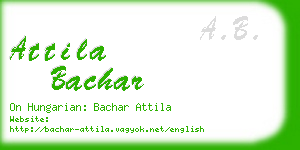 attila bachar business card